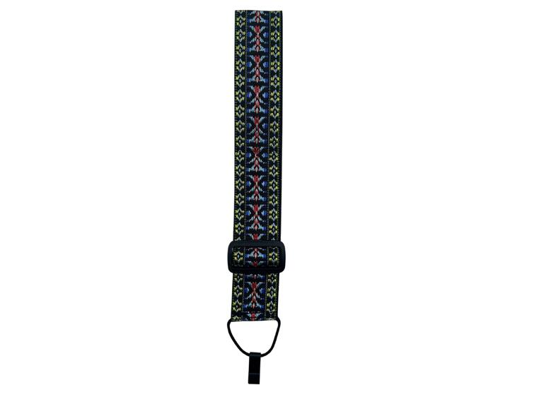 D'Andrea Classical Guitar Strap Woven Tapestry, Padded, Red/Yellow/Blue