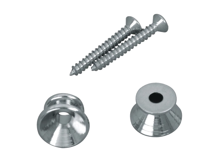 D'Andrea Strap Buttons - Chrome 2 pcs (1 Set) 