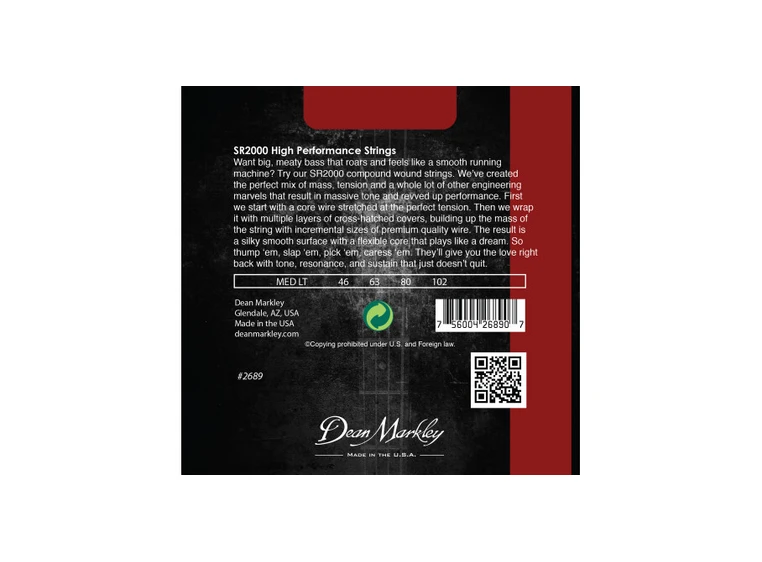 Dean Markley 2689 Bass SR2000 ML (046-102) 