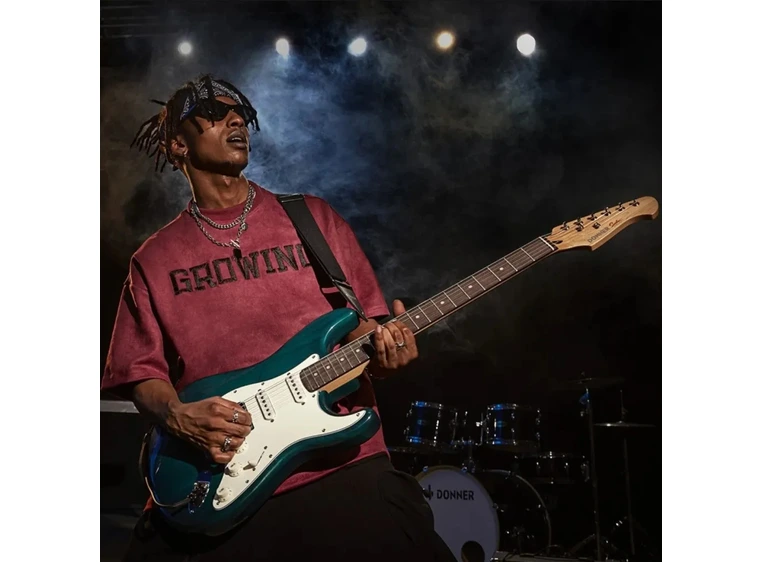 Donner DST-400B el-gitar dark green 