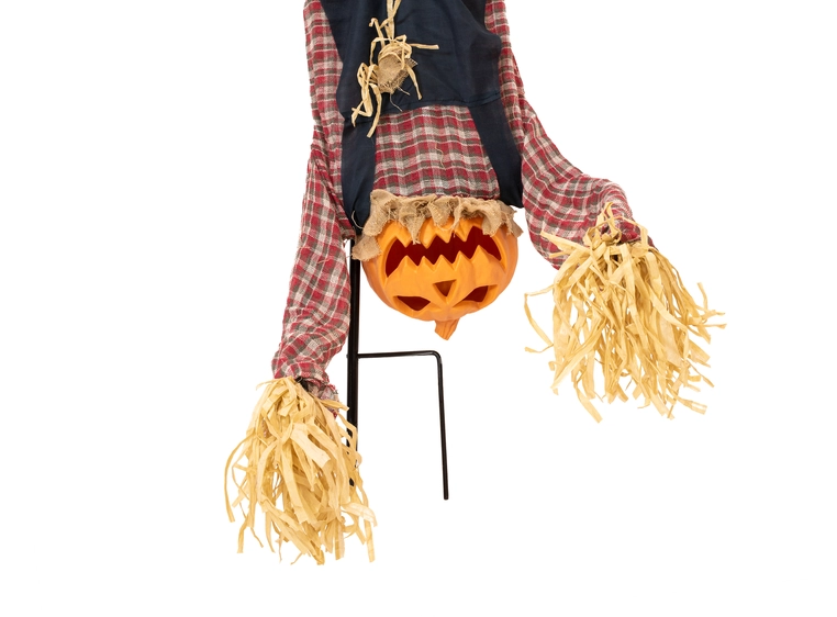 Europalms Ground Stake Figure Pumpkin Man Handstand, animated, 153cm 
