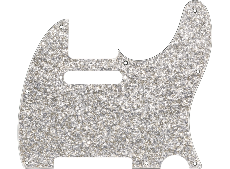 Fender Hybrid Glass/Glitter Telecaster S/S Pickguard, Silver Sparkle 