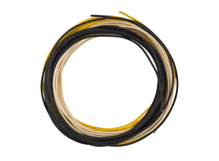 Fender Pure Vintage Cloth Wire 22 AWG, 10' Black, White, Yellow 