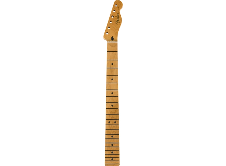 Fender Satin Roasted Maple Fat Tele Neck 22 Medium Jumbo, 9.5", Maple, U Shape 