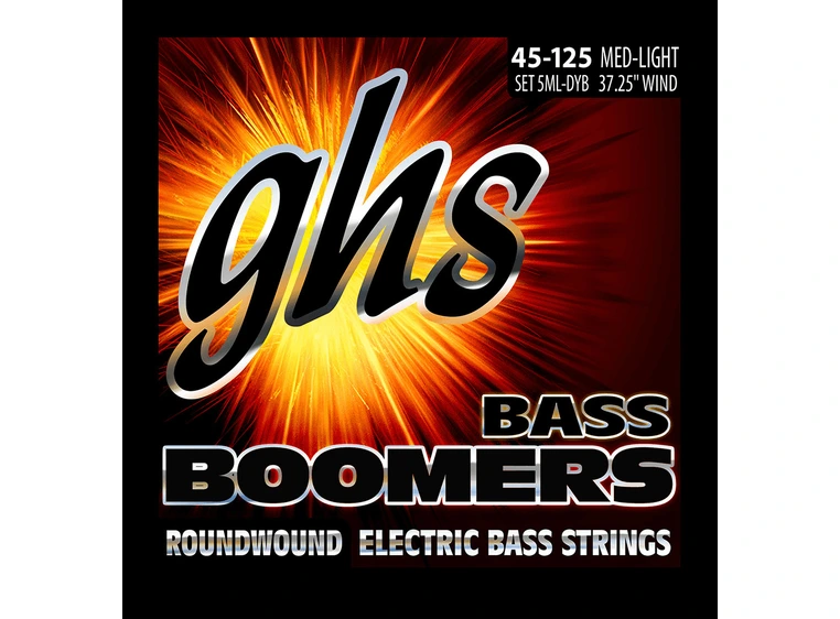 GHS 5MLDYB Bass Boomers 5-str (045-125) M.Light, 37.25"winding 