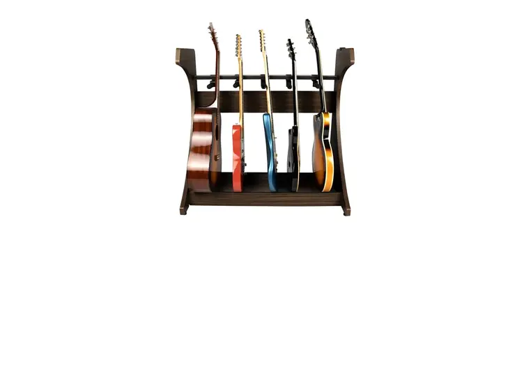 Gator Frameworks GFW-ELITEGTR5RK-BRN Elite Five El/Ac Guitar Rack - BRN 