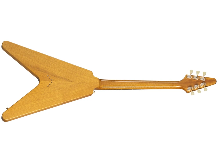 Gibson Customshop 1958 Korina Flying V Black Pickguard Natural 