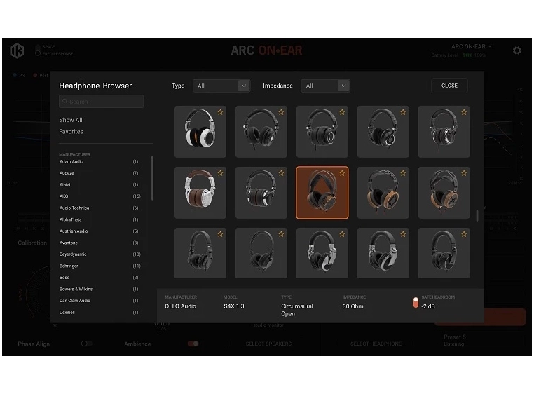 IK Multimedia ARC On-Ear Hodetelefonforsterker 