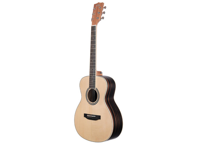 Kala KA-GTR-OM-SEB Solid Spruce Top Ebony Orchestra Mini Guitar