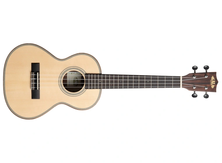 Kala KA-SSEBY-T Solid Spruce Top Ebony Tenor Ukulele, med bag (UB-T) 