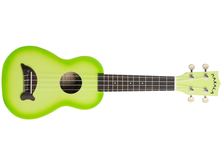 Kala Makala Dolphin MK-SD-GRNBURST GAB Soprano Dolphin Ukulele, Tote Bag 