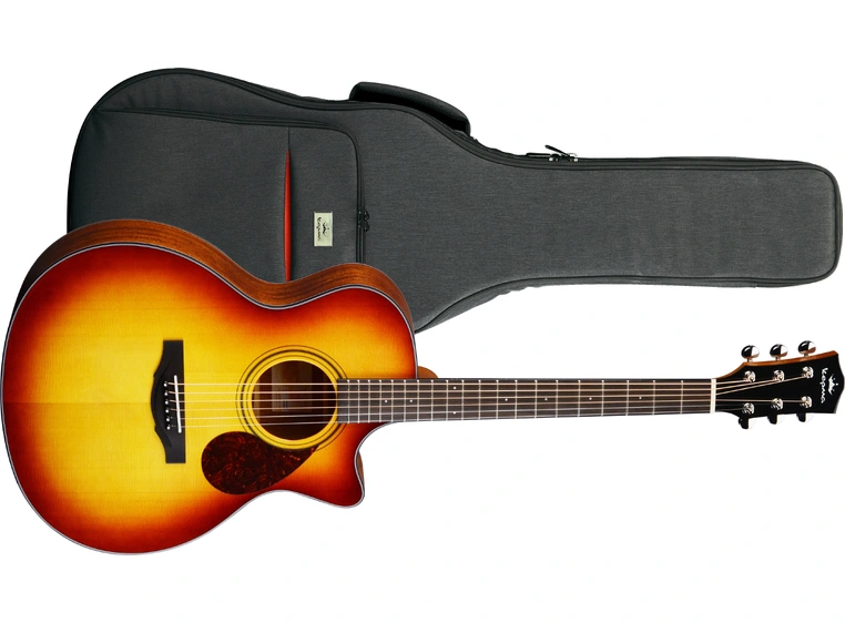 Kepma Guitars Solid Top F0 Cherry Burst Grand Auditorium Ak.gitar 
