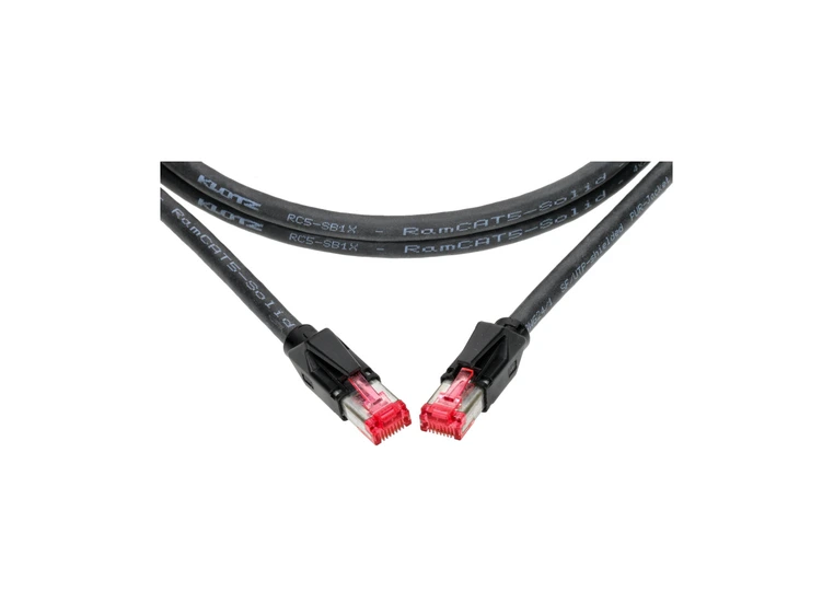Klotz RamCAT 5 SF/UTP RJ45-RJ45 CAT5e cable Black 1m 
