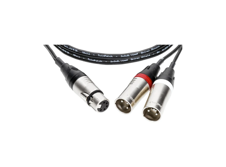 Klotz SMY stereo microphone Y XLR 5p F - 2 x XLR 3p M 1,5m 