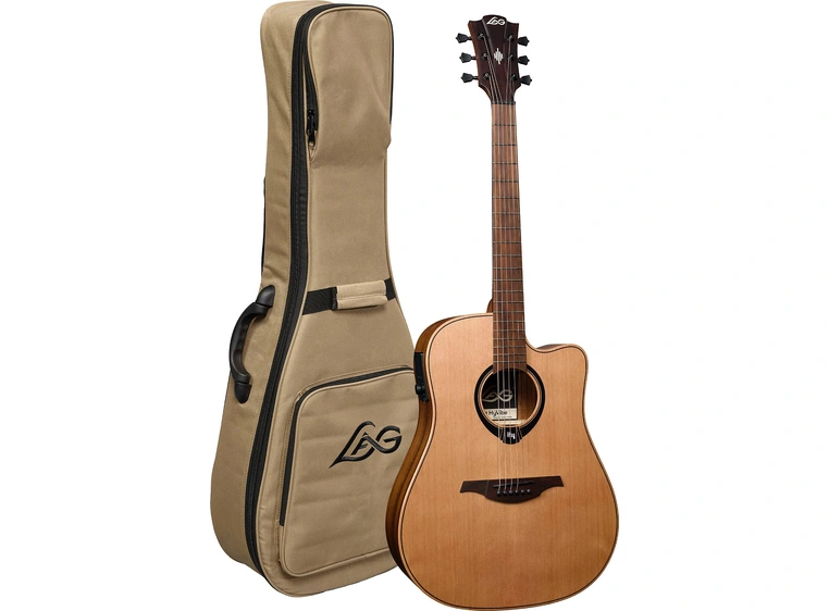 LAG HV10DCE HyVibe 10 Dreadnought Cutaway Satin 