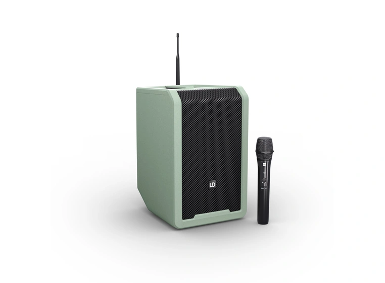 LD Systems ANNY 8 HHD B6 Kompakt-PA Adventure Green, med håndholdt mikrofon 