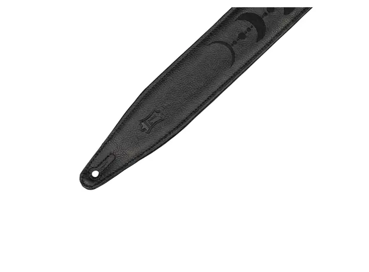 Levy's MG317MP-BLK-BLK 2.5" Leather Guitar Strap 48"-55'' Black 
