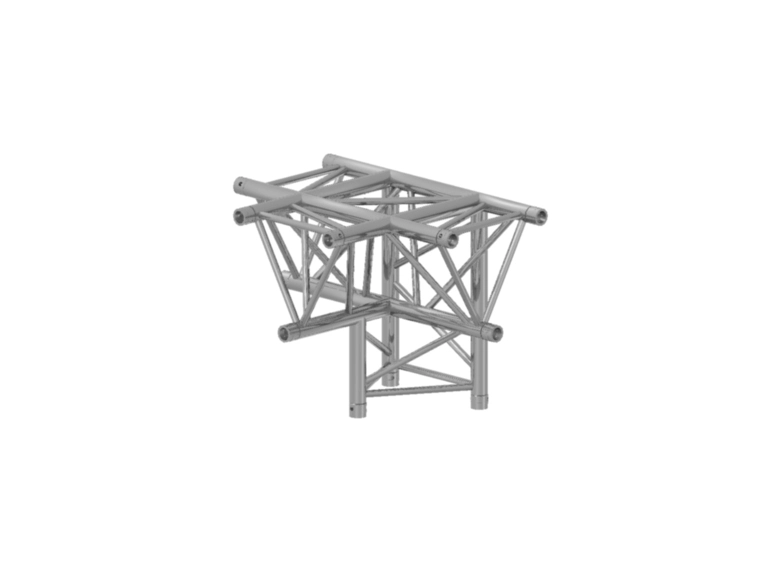 PROLYTE H40D-C020 Trekant hjørne 4-Veis T, Alu, Ø48x3mm, Ned 
