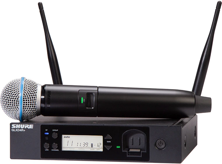 Shure GLXD24R+ Vokalsystem med BETA58A 2.4 / 5.8 GHz Rackmonterbar 