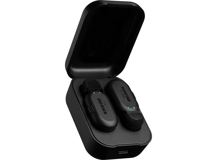 Shure Movemic Two Lavs, Charge case Camera Receiver 
