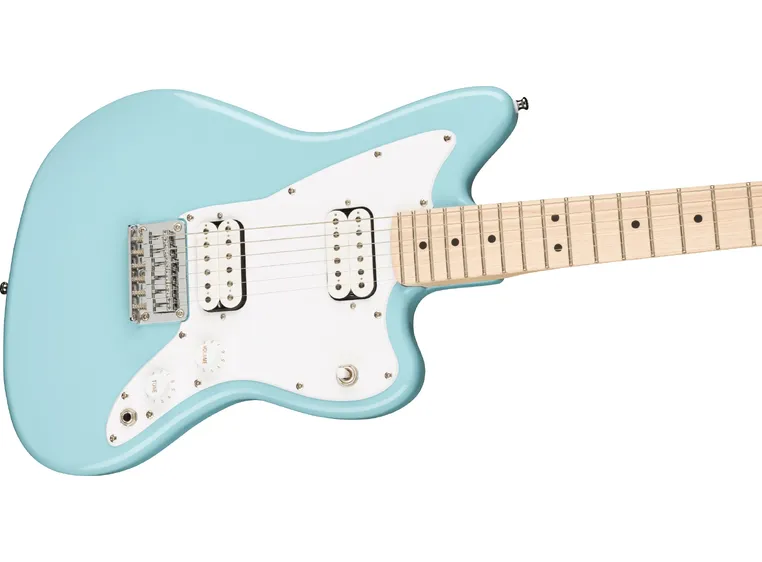 Squier Mini Jazzmaster HH* *Reparert Daphne Blue, Maple Fingerboard 