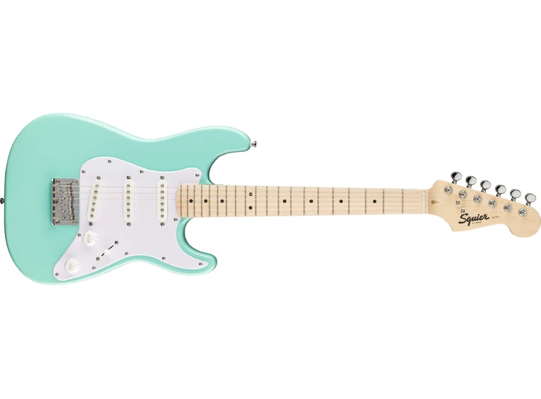Squier Mini Stratocaster MN, White Pickguard, Sea Foam Green 
