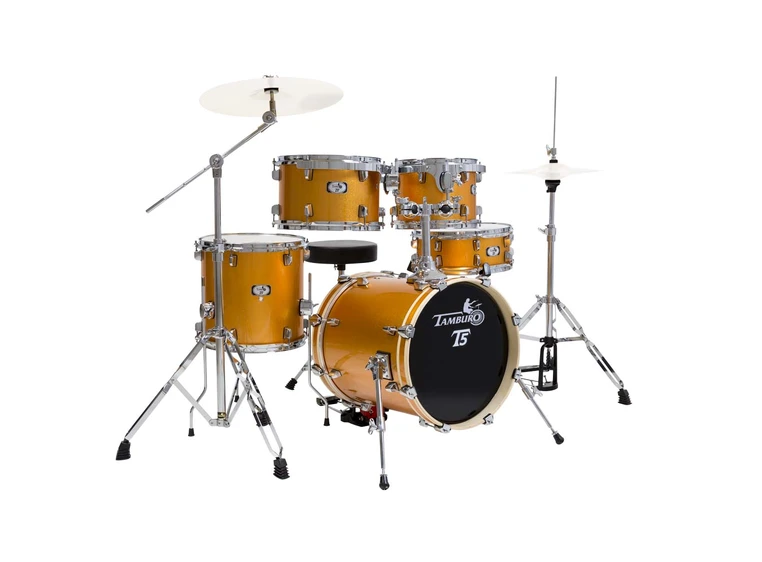Tamburo TB T5NCR22YWSK T5 Trommesett 10T12T16FT14SD22BD Yellow Sparkle u/cym 