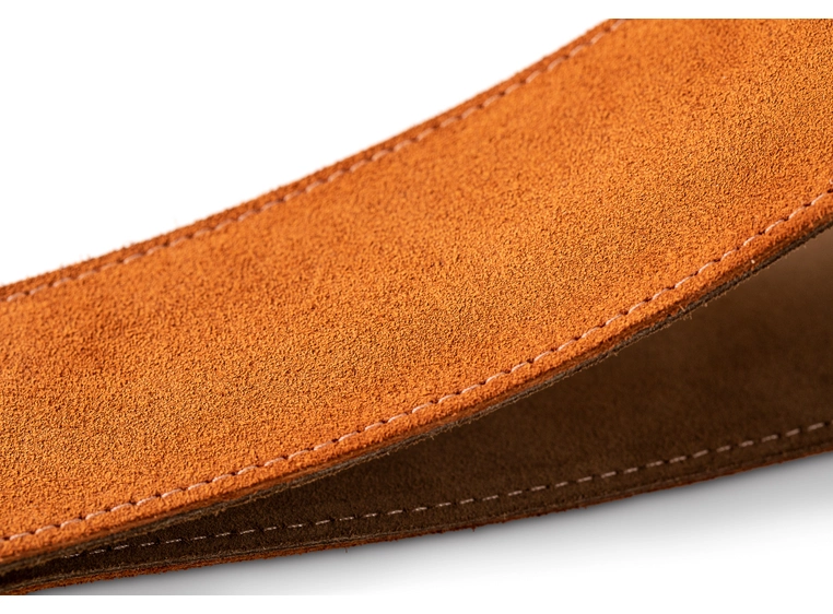 Taylor Strap, Embroidered Suede Honey, 2.5" 