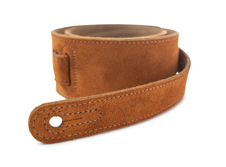 Taylor Strap, Embroidered Suede Honey, 2.5" 