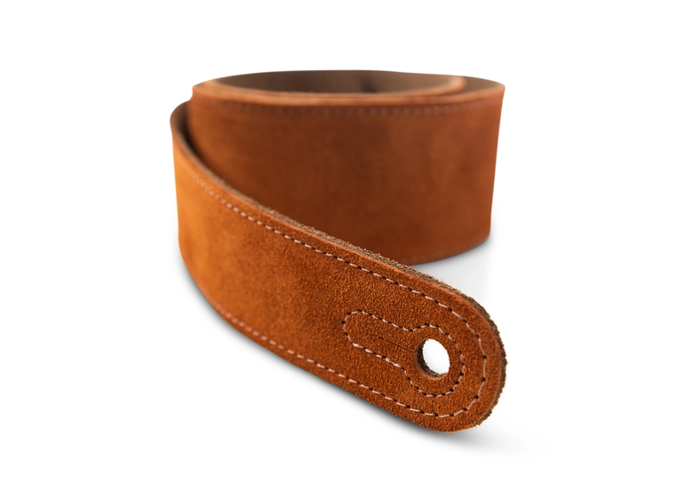 Taylor Strap, Embroidered Suede Honey, 2.5" 