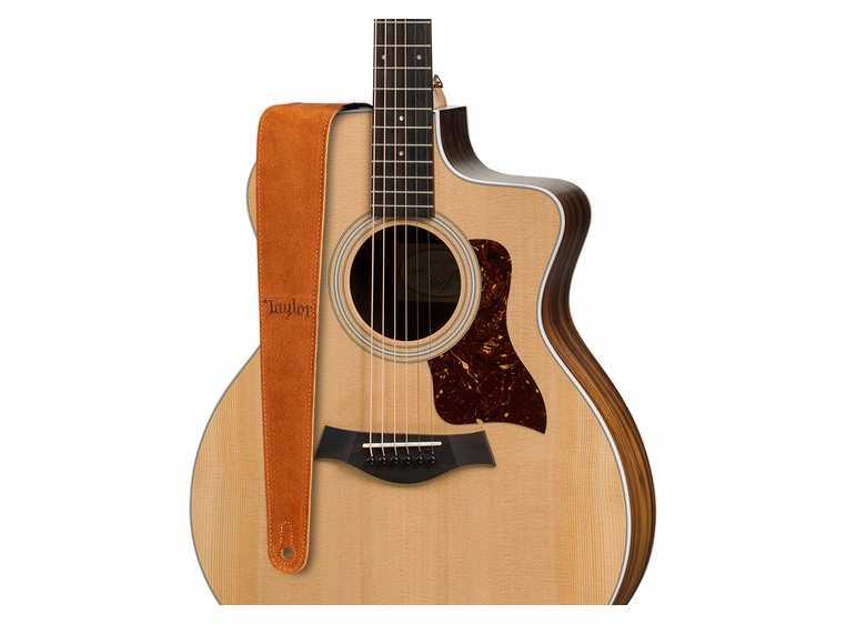 Taylor Strap, Embroidered Suede Honey, 2.5" 