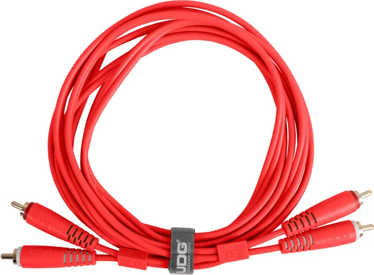 UDG Gear Lydkabel 2x RCA - 2x RCA Red 3m 