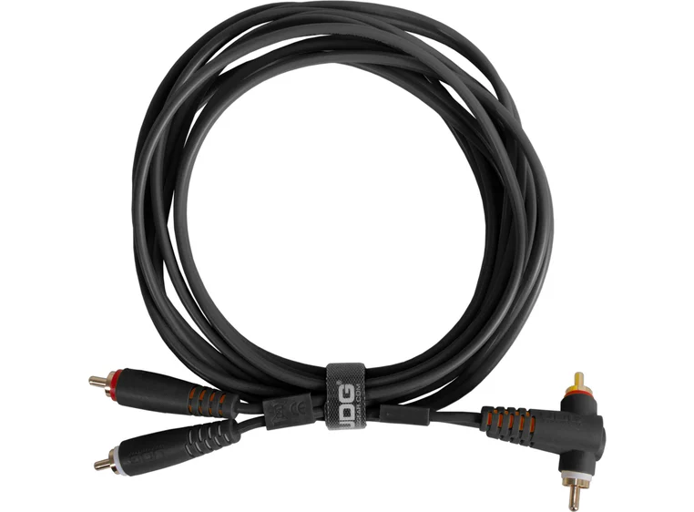 UDG Gear Lydkabel 2x RCA - 2x Vinkel RCA Black 3m 