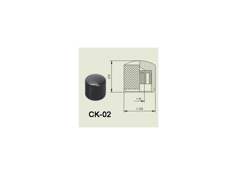 Wilkinson CK-02 el-gitar-Control knob black metal