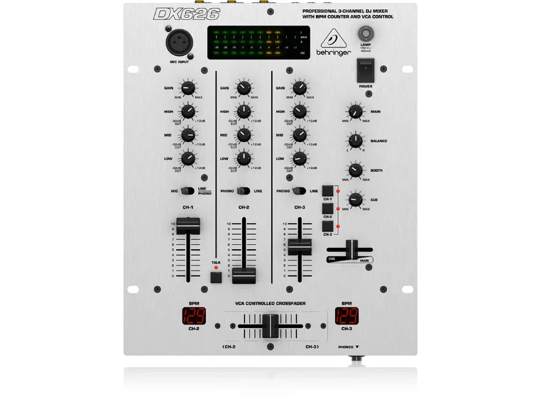 Behringer DX626 PRO MIXER Professional 3-Channel DJ Mixer 