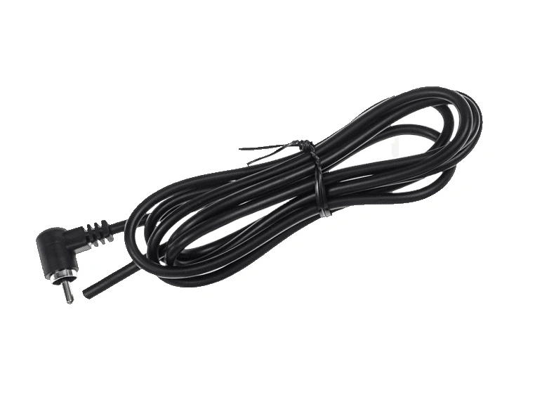 CIOKS 1000-R Open end Flex, sort Round cable & angled RCA plug 