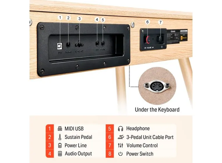 Donner DDP-80 el-piano beige 