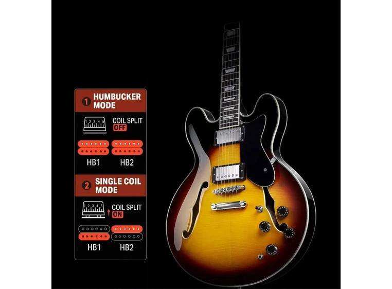 Donner DJP-1000S el-gitar sunburst 