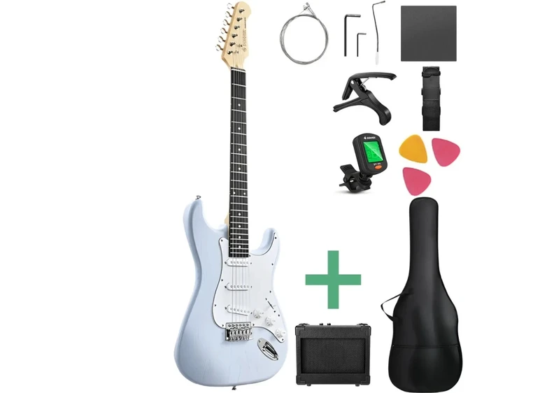 Donner DST-80 el-gitar pakke sonic blue 