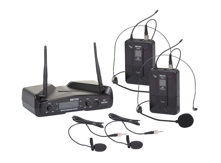Eikon WM300DH UHF Wireless Microphone Headset Dual CH 