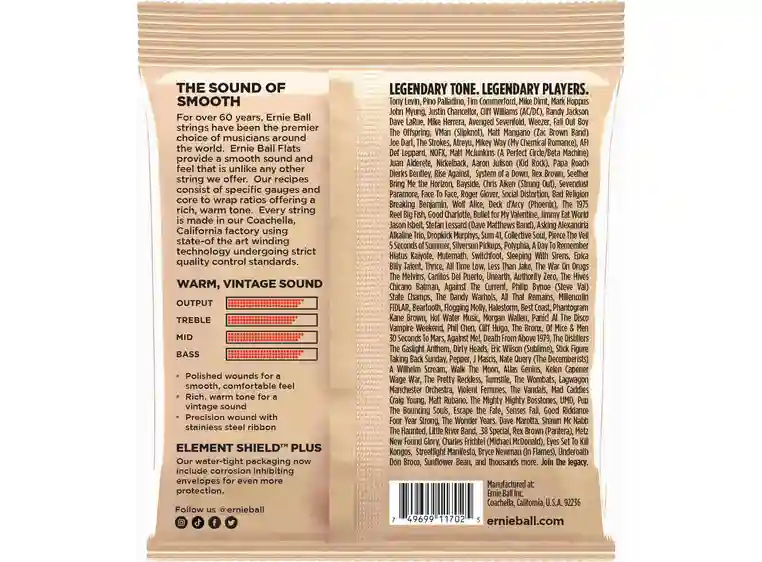 Ernie Ball 2800 Flatwound GR1 (050-110) Short Scale 