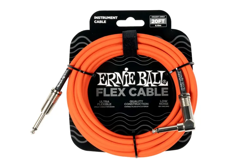 Ernie Ball 6467 Flex Instrumentkabel Oransje, 3m 