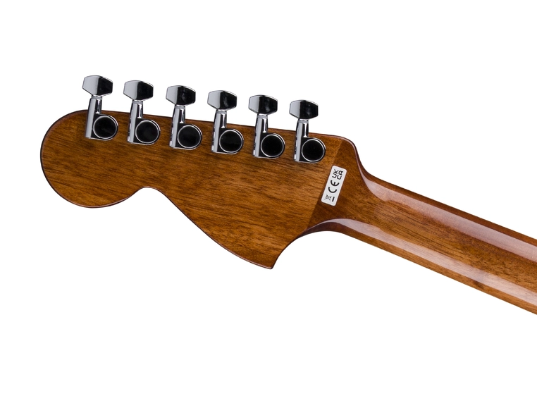 Fender California Standard Monterey Sapele Top, Black Pick, Natural Sapele 