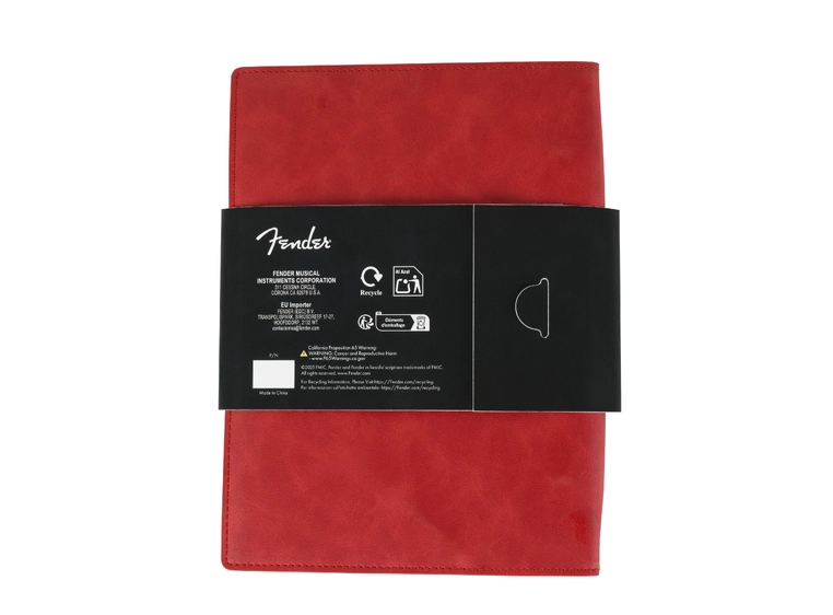 Fender Vegan Leather Music Note Book Dakota Red 