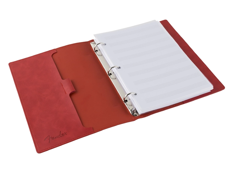 Fender Vegan Leather Music Note Book Dakota Red 
