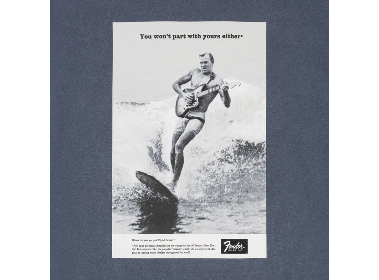 Fender Vintage Ad Surfer Tee, Ocean M 