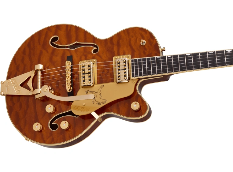 Gretsch Ltd. Ed. Falcon Center Block Jr Bigsby, QM, EB, Roundup Orange 