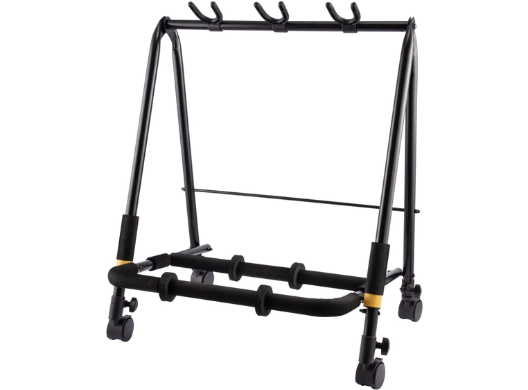 Hercules GS523 Plus Gitarrack For 3 gitarer, på hjul 