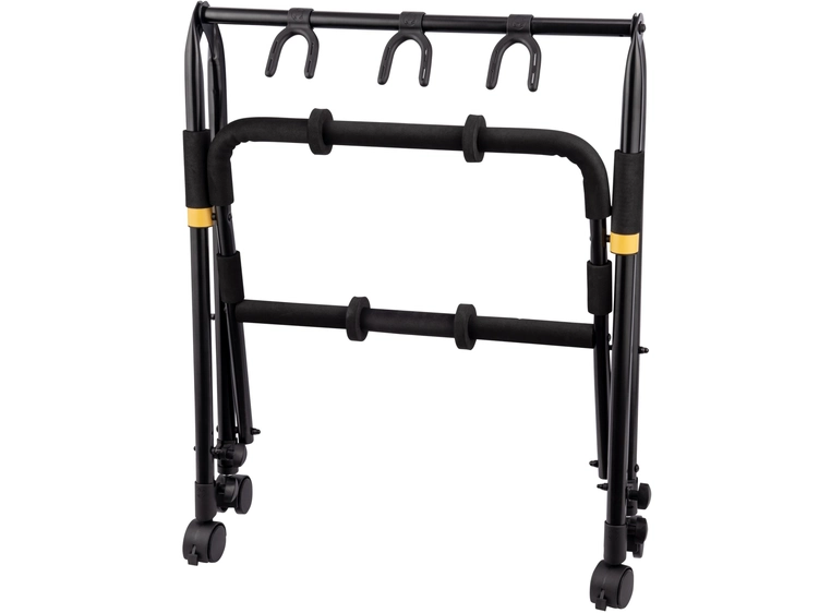 Hercules GS523 Plus Gitarrack For 3 gitarer, på hjul 