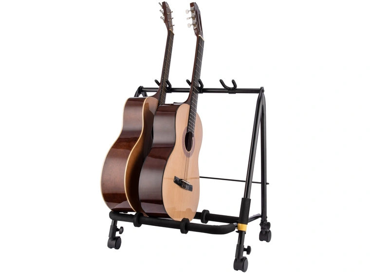 Hercules GS523 Plus Gitarrack For 3 gitarer, på hjul 